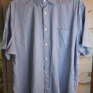 UNTUCKit Men's Casual Blue Geometric Shirt XXXL